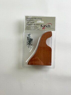 Kirsch Support Brackets For 1 3/8" Pole Light Cherry 1 Pair